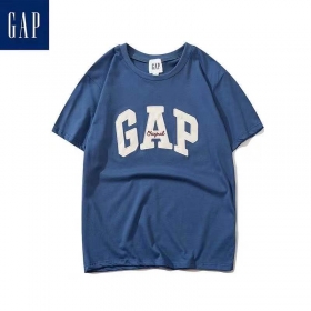 Стильная повседневная синяя GAP футболка с круглым вырезом