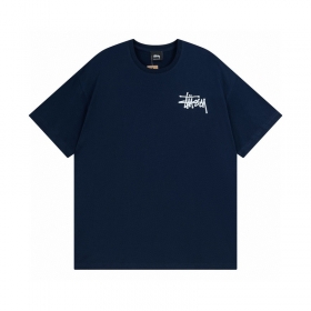 Темно-синяя Stussy футболка с фирменным рисунком "игральные кости"