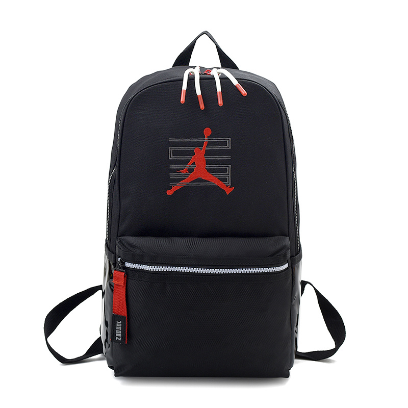 Модный рюкзак Nike Jordan чёрного цвета с красными элементами