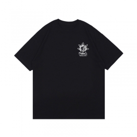 Чёрная Vans футболка с принтом на груди и спине "Земля в цветке"