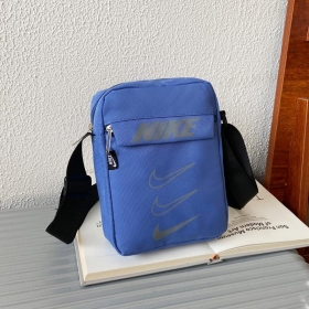 Универсальная синяя сумка через плечо Nike с двумя карманами на молнии