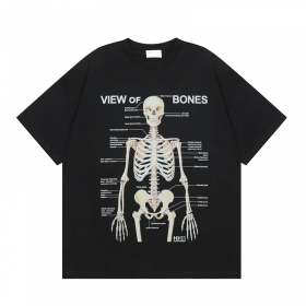 Базовая черная футболка SomeLucky с принтом "Скелет"