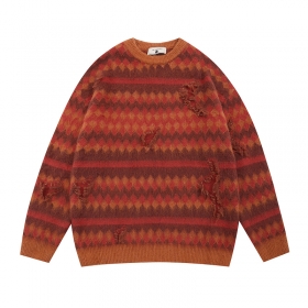 Теплый стильный кирпичный свитер THE UNAVOWED под любой образ