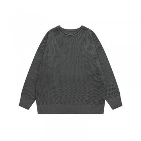 Износостойкий свитер INFLATION серого цвета с манжетами