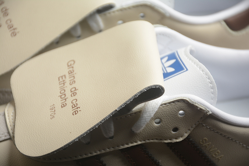 Молочного-цвета кроссовки Adidas Samba OG с дополнительным язычком