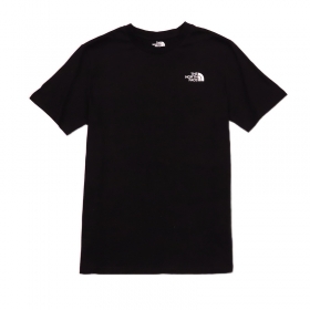TNF чёрная однотонная футболка с логотипом на груди 
