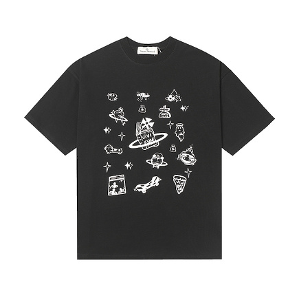 Футболка Vivienne Westwood черного цвета с округлым вырезом горловины