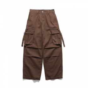 Оригинальные трендовые штаны в коричневом цвете PMGO
