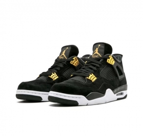 Черные с желтыми деталями кроссовки Air Jordan 4