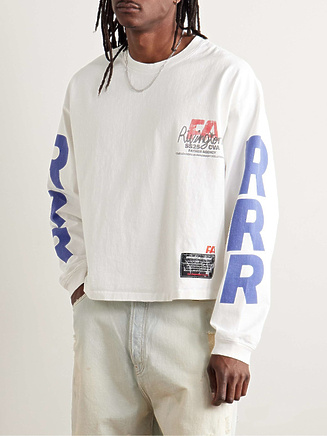 Свитшот RRR 123 Rivington в белом цвете с надписью на груди