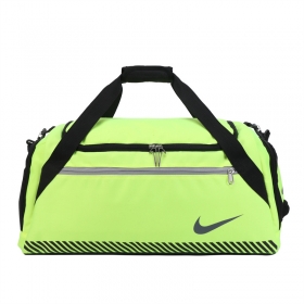 Кислотно-зелёная спортивная Nike сумка с прорезиненным дном 