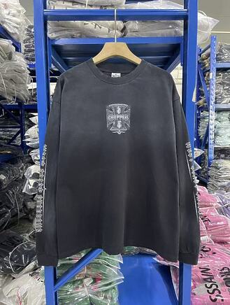 Свитшот West Coast Choppers темно-серого цвета с надписью бренда