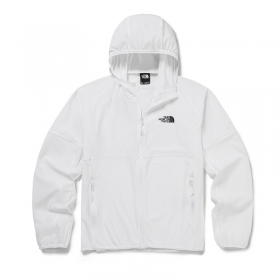 The North Face белая ветровка с капюшоном и лого бренда на груди