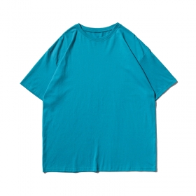 Оверсайз футболка лазурного цвета TIDE EKU хлопковая
