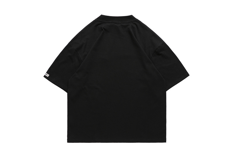 Черная футболка с принтом "STAYPOSITIVE смерть держит пальцы вверх"