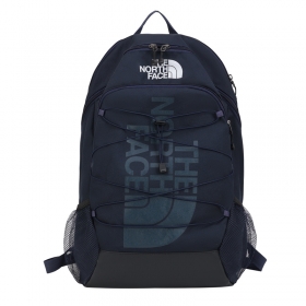 С фирменным логотипом тёмно-синий рюкзак The North Face