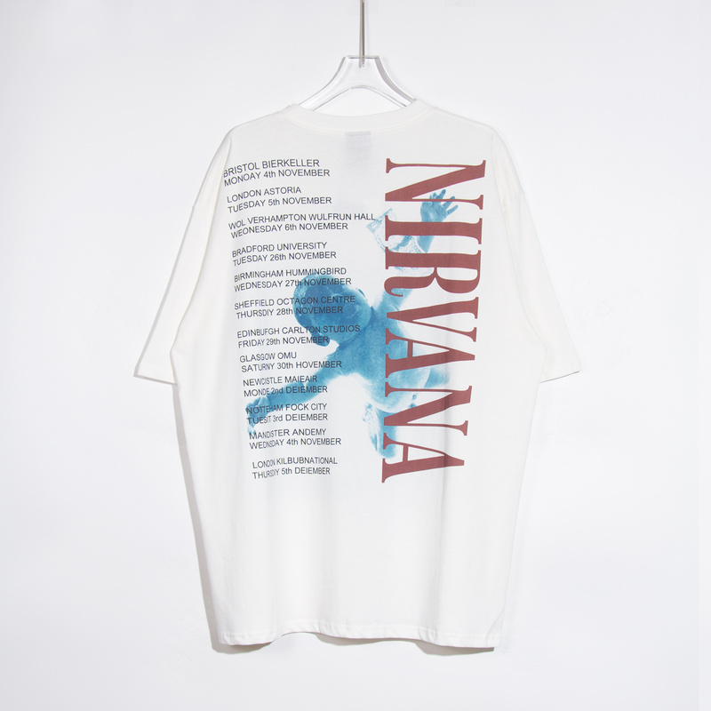 Хлопковая футболка Saint Michael с принтом ребёнка и надписью Nirvana