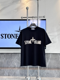 Комфортная модель футболки STONE ISLAND черного цвета