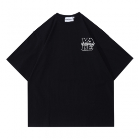 футболка чёрная с логотипом Made Extreme выполнена в стиле оверсайз