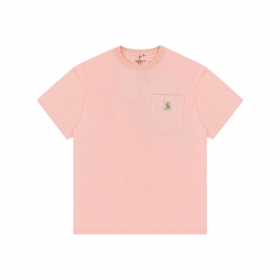 Базовая розовая Carhartt футболка с коротким рукавом 