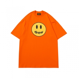 Базовая оранжевая DREW HOUS футболка с принтом в виде смайла
