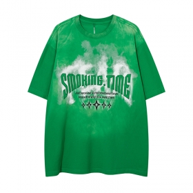 С удлинёнными рукавами от Smoking Time зелёная футболка