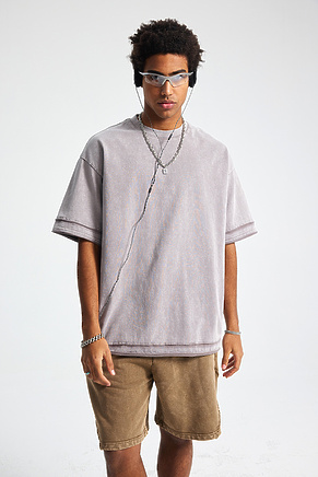 Из качественного хлопка ARTIEMASTER светло-серая футболка