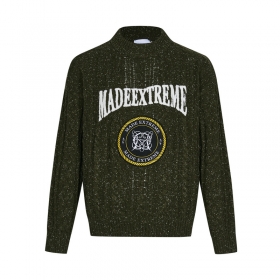 Темно-зеленый с логотипом Made Extreme уютный свитер