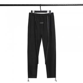 Черные штаны ESSENTIALS FOG с лого и длинным шнурком