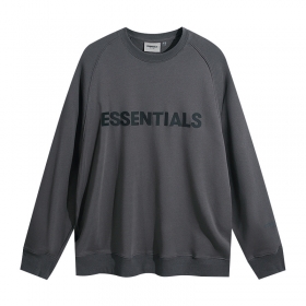 Essentials FOG серый свитшот с черной надписью на груди