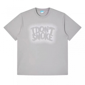 Свободного кроя серая футболка Donsmoke с округлым вырезом