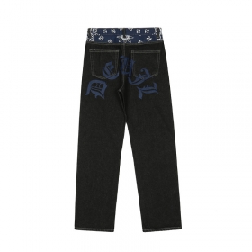 Черные с синими вставками Knock Knock классические джинсы