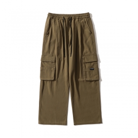TXC Pants коричневые с накладными карманами по бокам брюки на резинке