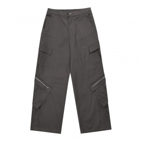 Карго брюки UNINHIBITEDNESS темно-серые с удобными карманами