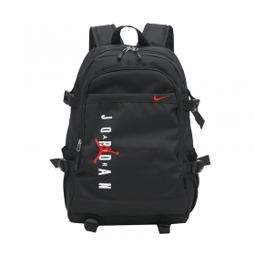 Чёрный Air Jordan рюкзак с карманом-органайзером и затяжками по бокам