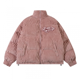 Куртка розовая REAKINSSE с надписью "Hustle" и карманами