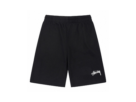 Повседневные шорты STUSSY с логотипом бренда чёрные