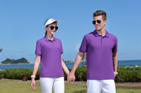 UT&UT брендовая футболка поло в фиолетовом цвете модель унисекс