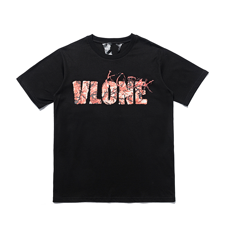 Чёрная футболка VLONE с принтом в логотипе