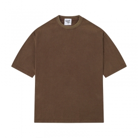 Тёмно-коричневая Savage Base из 100% хлопка универсальная футболка