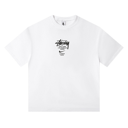 Футболка с логотипом Nike x Stussy повседневная цвет-белый