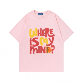 TIDE EKU розовая модная футболка с коротким рукавом