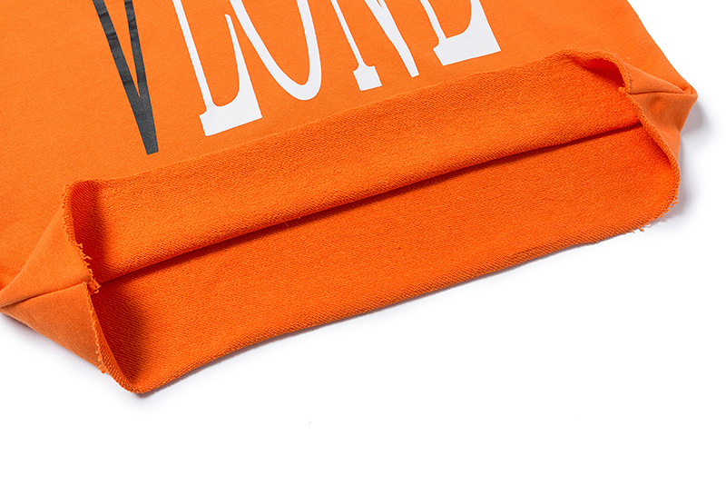 Оранжевый худи VLONE с чёрным логотипом