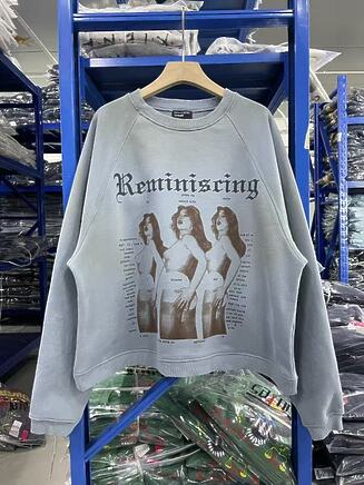 Свитшот Enfants Riches Deprimes в серо-голубом цвете с потертостями