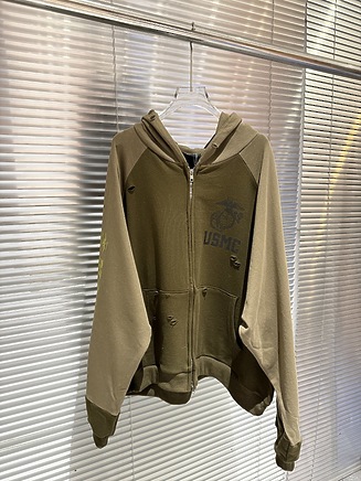 Project G/R худи в светло-коричневом цвете на молнии