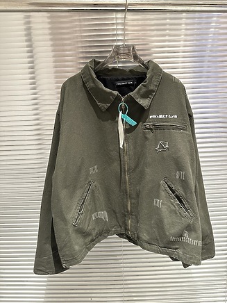 Project G/R джинсовая куртка в цвете хаки на молнии