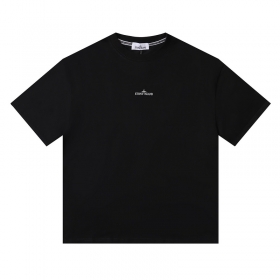 Стильная черная STONE ISLAND футболка из качественного материала