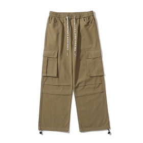Штаны TXC Pants широкие с резинками снизу песочного цвета