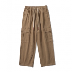 Брюки-карго широкие TXC Pants с карманами по бокам цвета песочный хаки