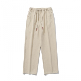 Базовые прямые брюки TXC Pants бежевого цвета с карманом сзади